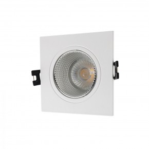 DK3071-WH+CH Встраиваемый светильник, IP 20, 10 Вт, GU5.3, LED, белый/хром, пластик в Александровском - alexsandrovskoe.mebel24.online | фото