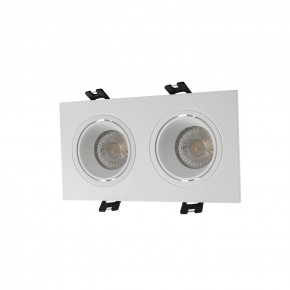 DK3072-WH Встраиваемый светильник, IP 20, 10 Вт, GU5.3, LED, белый/белый, пластик в Александровском - alexsandrovskoe.mebel24.online | фото 1