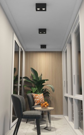 DK3085-BK+CH Светильник накладной IP 20, 10 Вт, GU5.3, LED, черный/хром, пластик в Александровском - alexsandrovskoe.mebel24.online | фото 2