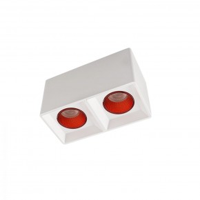 DK3085-WH+RD Светильник накладной IP 20, 10 Вт, GU5.3, LED, белый/красный, пластик в Александровском - alexsandrovskoe.mebel24.online | фото 1