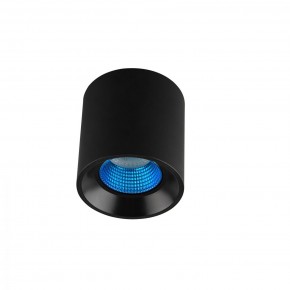 DK3090-BK+CY Светильник накладной IP 20, 10 Вт, GU5.3, LED, черный/голубой, пластик в Александровском - alexsandrovskoe.mebel24.online | фото