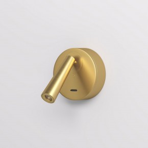 DK5072-SB Бра SHINE WALL со светодиодом, D104*H68, IP20, 3000К, 3W, RA?90, сатинированная латунь, алюминий в Александровском - alexsandrovskoe.mebel24.online | фото 2