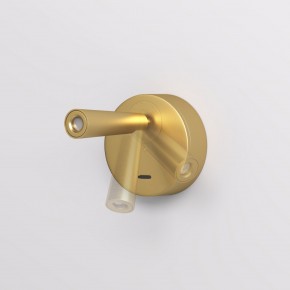 DK5072-SB Бра SHINE WALL со светодиодом, D104*H68, IP20, 3000К, 3W, RA?90, сатинированная латунь, алюминий в Александровском - alexsandrovskoe.mebel24.online | фото 3