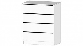 ЭЛЕГАНТ Комод 4 ящика (белый) в Александровском - alexsandrovskoe.mebel24.online | фото