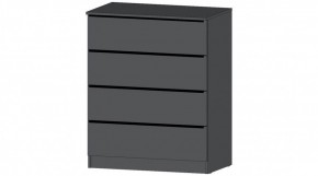 ЭЛЕГАНТ Комод 4 ящика (графит) в Александровском - alexsandrovskoe.mebel24.online | фото