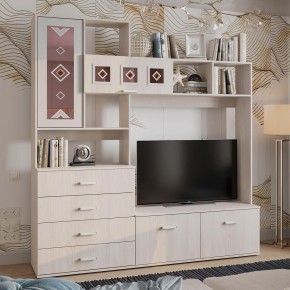 Гостиная Белла (модульная) ясень белый в Александровском - alexsandrovskoe.mebel24.online | фото 15