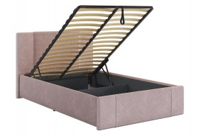ХЛОЯ Кровать 1200 с ПМ (нежно-розовый велюр) в Александровском - alexsandrovskoe.mebel24.online | фото