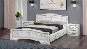 КАРИНА-6 Кровать из массива 1200 с 2-мя ящиками в Александровском - alexsandrovskoe.mebel24.online | фото 1