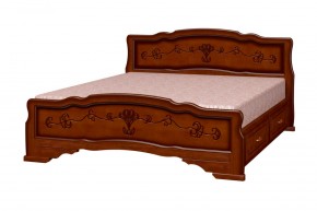 КАРИНА-6 Кровать из массива 1200 с 2-мя ящиками в Александровском - alexsandrovskoe.mebel24.online | фото 4