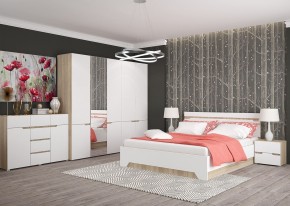 Комод 1200 АНТАЛИЯ (Сонома/Белый софт) в Александровском - alexsandrovskoe.mebel24.online | фото 3
