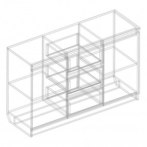 Комод 2-ств. с 3 ящиками в Александровском - alexsandrovskoe.mebel24.online | фото 2