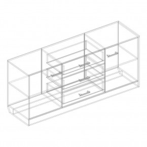 Комод 2 ств. с 3 ящиками "Милана" в Александровском - alexsandrovskoe.mebel24.online | фото 2