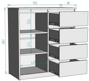 Комод Мальта K115 в Александровском - alexsandrovskoe.mebel24.online | фото 2