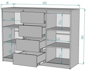 Комод Мальта K118 в Александровском - alexsandrovskoe.mebel24.online | фото 2