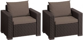 Комплект кресел Калифорния (California chair) коричневые в Александровском - alexsandrovskoe.mebel24.online | фото 2