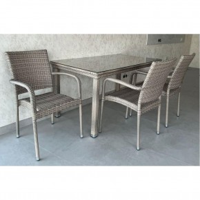 Комплект плетеной мебели T256C/Y376C-W85 Latte (4+1) + подушки на стульях в Александровском - alexsandrovskoe.mebel24.online | фото 2