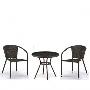 Комплект плетеной мебели T282ANT/Y137C-W53 Brown (2+1) в Александровском - alexsandrovskoe.mebel24.online | фото
