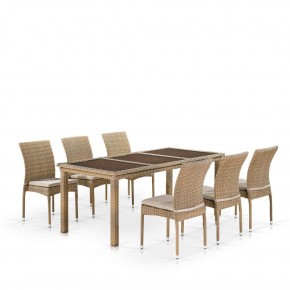 Комплект плетеной мебели T365/Y380B-W65 Light Brown (6+1) в Александровском - alexsandrovskoe.mebel24.online | фото 1