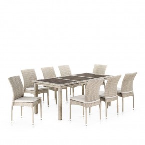 Комплект плетеной мебели T365/Y380C-W85 Latte (8+1) + подушки в Александровском - alexsandrovskoe.mebel24.online | фото 1