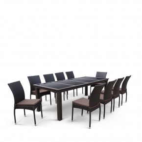 Комплект плетеной мебели T438/Y380A-W53 Brown (10+1) в Александровском - alexsandrovskoe.mebel24.online | фото 2