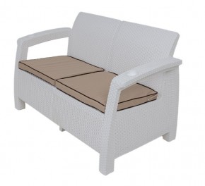 Комплект уличной мебели Yalta Premium Terrace Set (Ялта) белый (+подушки под спину) в Александровском - alexsandrovskoe.mebel24.online | фото 2