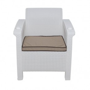 Комплект уличной мебели Yalta Premium Terrace Set (Ялта) белый (+подушки под спину) в Александровском - alexsandrovskoe.mebel24.online | фото 6