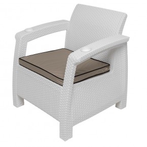 Комплект уличной мебели Yalta Premium Terrace Set (Ялта) белый (+подушки под спину) в Александровском - alexsandrovskoe.mebel24.online | фото 7