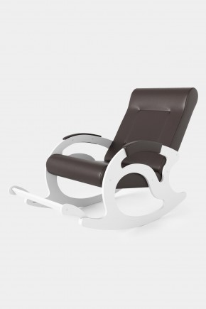 Кресло-качалка Тироль 12-К-В (экокожа/белые) ВЕНГЕ в Александровском - alexsandrovskoe.mebel24.online | фото 2