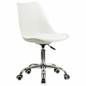 Кресло стул BRABIX "Eames MG-310 CH", хром, пластик белый, экокожа белая, 532923 в Александровском - alexsandrovskoe.mebel24.online | фото 2