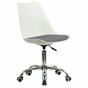 Кресло стул BRABIX "Eames MG-310 CH", хром, пластик белый, ткань серая, 532924 в Александровском - alexsandrovskoe.mebel24.online | фото 2