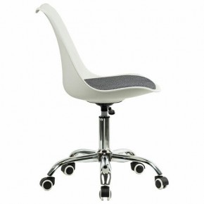 Кресло стул BRABIX "Eames MG-310 CH", хром, пластик белый, ткань серая, 532924 в Александровском - alexsandrovskoe.mebel24.online | фото 3