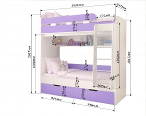 Кровать 2-х ярусная Юниор 5 в Александровском - alexsandrovskoe.mebel24.online | фото 2