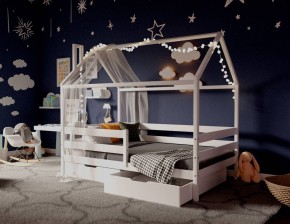 Кровать-домик 80*190 Белый в Александровском - alexsandrovskoe.mebel24.online | фото 1