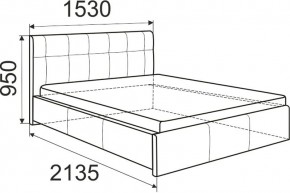 Кровать Изабелла с латами Newtone cacao 1400x2000 в Александровском - alexsandrovskoe.mebel24.online | фото 5