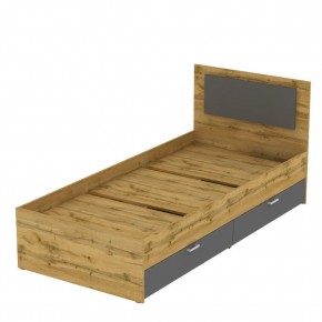 Кровать Ольга L47 (900) 2 ящика (ДВ-Графит) в Александровском - alexsandrovskoe.mebel24.online | фото