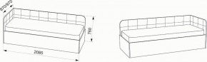 Кровать Зарина угловая Newtone light beige угол левый в Александровском - alexsandrovskoe.mebel24.online | фото 4