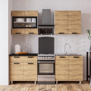 Кухня Крафт 1.6 (белый/крафт) в Александровском - alexsandrovskoe.mebel24.online | фото