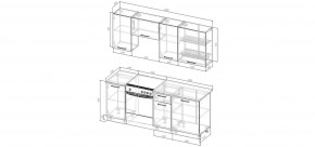 Кухонный гарнитур Каппучино  2000 (Стол. 26мм) в Александровском - alexsandrovskoe.mebel24.online | фото 2