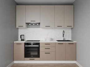 Кухонный гарнитур Каппучино 2400 h950 (Стол. 38мм) в Александровском - alexsandrovskoe.mebel24.online | фото
