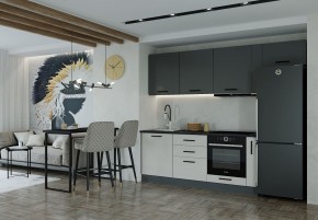 Кухонный гарнитур Лофт 2550 (Стол. 38мм) в Александровском - alexsandrovskoe.mebel24.online | фото