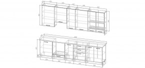 Кухонный гарнитур Меренга 3000 h950 (Стол. 26мм) в Александровском - alexsandrovskoe.mebel24.online | фото 2