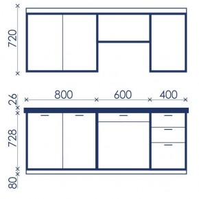 Кухонный гарнитур Ольвия-6 (1.8м) в Александровском - alexsandrovskoe.mebel24.online | фото 4