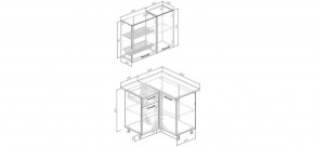 Кухонный гарнитур Старое Дерево 1000*1000 (Стол. 26мм) в Александровском - alexsandrovskoe.mebel24.online | фото 2