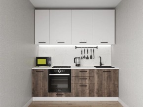Кухонный гарнитур Старое Дерево 2200 h950 (Стол. 38мм) в Александровском - alexsandrovskoe.mebel24.online | фото