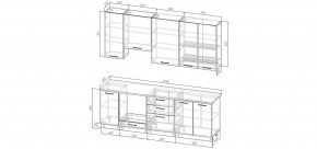 Кухонный гарнитур Умбра 2400 h950 (Стол. 26мм) в Александровском - alexsandrovskoe.mebel24.online | фото 2