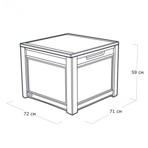 Квадратный сундук Cube Rattan 208 л в Александровском - alexsandrovskoe.mebel24.online | фото 5