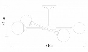 Люстра на штанге Arte Lamp Marco A2703PL-6SG в Александровском - alexsandrovskoe.mebel24.online | фото 2