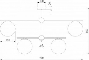 Люстра на штанге Eurosvet Marbella 60147/6 латунь в Александровском - alexsandrovskoe.mebel24.online | фото 4