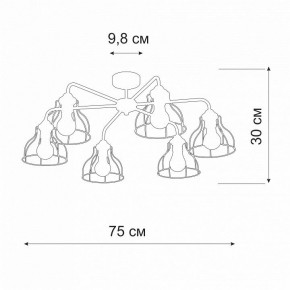 Люстра на штанге Vitaluce V3102 V3102-1/6PL в Александровском - alexsandrovskoe.mebel24.online | фото 2