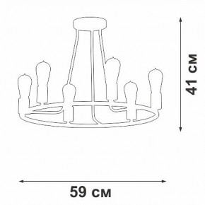 Люстра на штанге Vitaluce V3771 V3771-1/6PL в Александровском - alexsandrovskoe.mebel24.online | фото 2